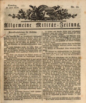 Allgemeine Militär-Zeitung Samstag 11. Juli 1829