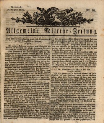 Allgemeine Militär-Zeitung Mittwoch 26. August 1829