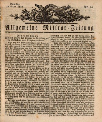 Allgemeine Militär-Zeitung Samstag 19. September 1829