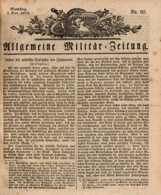 Allgemeine Militär-Zeitung Samstag 7. November 1829