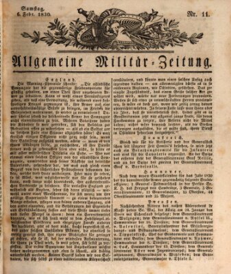 Allgemeine Militär-Zeitung Samstag 6. Februar 1830