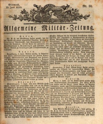 Allgemeine Militär-Zeitung Mittwoch 23. Juni 1830