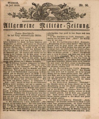 Allgemeine Militär-Zeitung Mittwoch 14. Juli 1830