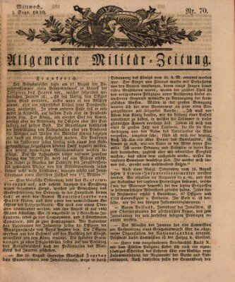 Allgemeine Militär-Zeitung Mittwoch 1. September 1830