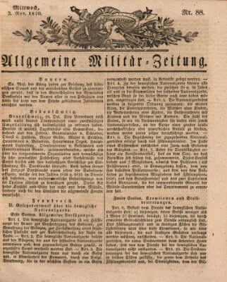 Allgemeine Militär-Zeitung Mittwoch 3. November 1830