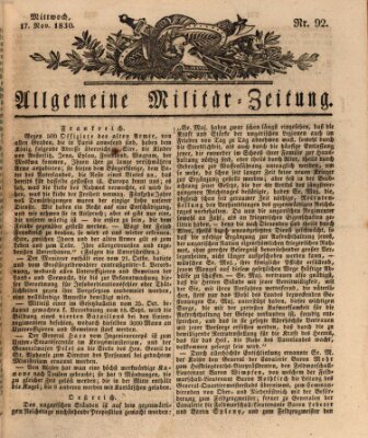 Allgemeine Militär-Zeitung Mittwoch 17. November 1830