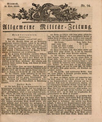 Allgemeine Militär-Zeitung Mittwoch 24. November 1830