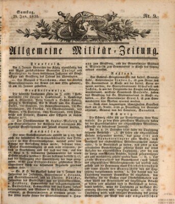 Allgemeine Militär-Zeitung Samstag 29. Januar 1831