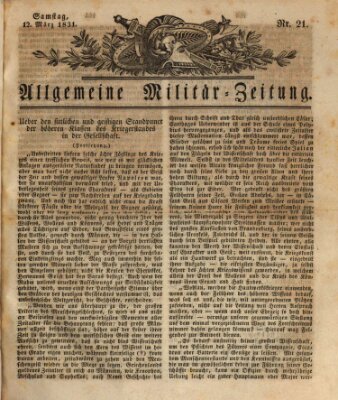 Allgemeine Militär-Zeitung Samstag 12. März 1831