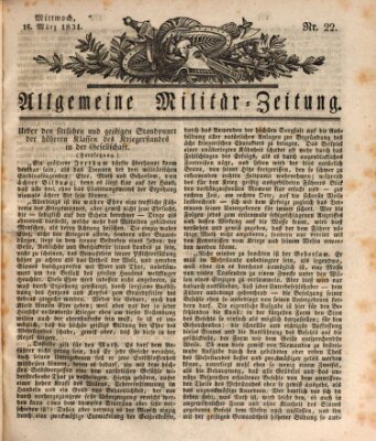 Allgemeine Militär-Zeitung Mittwoch 16. März 1831