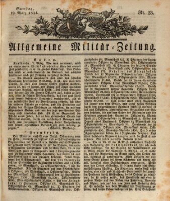 Allgemeine Militär-Zeitung Samstag 19. März 1831