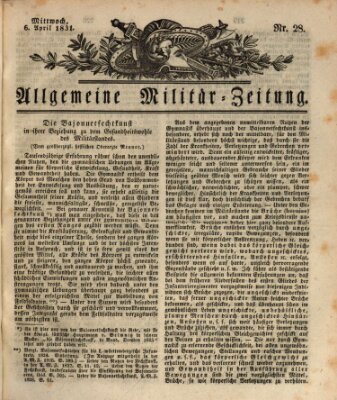 Allgemeine Militär-Zeitung Mittwoch 6. April 1831