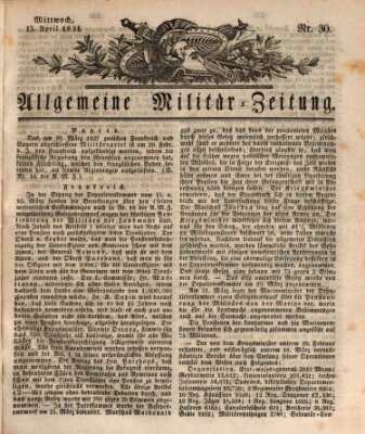 Allgemeine Militär-Zeitung Mittwoch 13. April 1831
