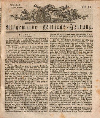 Allgemeine Militär-Zeitung Mittwoch 1. Juni 1831