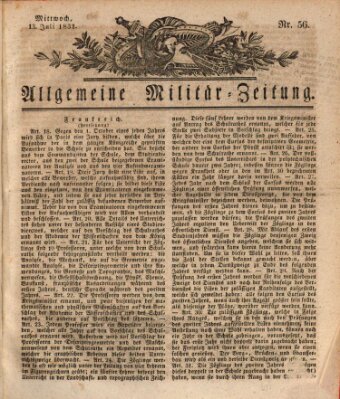 Allgemeine Militär-Zeitung Mittwoch 13. Juli 1831