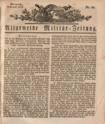 Allgemeine Militär-Zeitung Mittwoch 24. August 1831