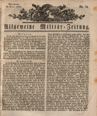 Allgemeine Militär-Zeitung Mittwoch 14. September 1831