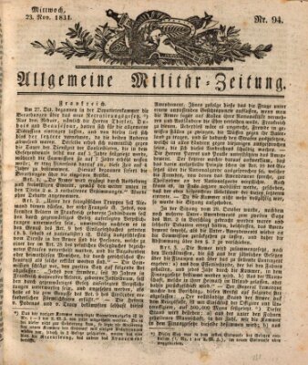 Allgemeine Militär-Zeitung Mittwoch 23. November 1831