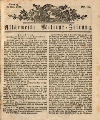 Allgemeine Militär-Zeitung Samstag 26. November 1831