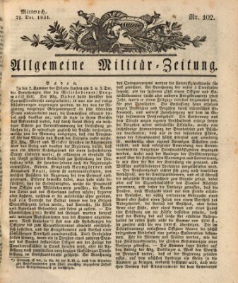 Allgemeine Militär-Zeitung Mittwoch 21. Dezember 1831