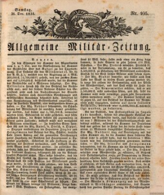 Allgemeine Militär-Zeitung Samstag 31. Dezember 1831