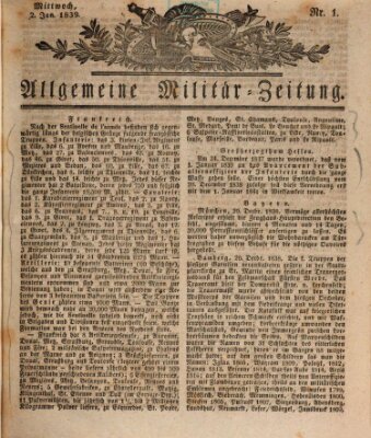 Allgemeine Militär-Zeitung Mittwoch 2. Januar 1839