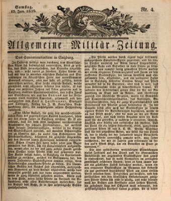 Allgemeine Militär-Zeitung Samstag 12. Januar 1839