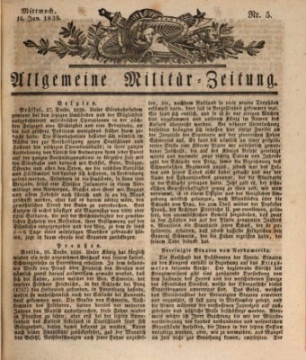 Allgemeine Militär-Zeitung Mittwoch 16. Januar 1839