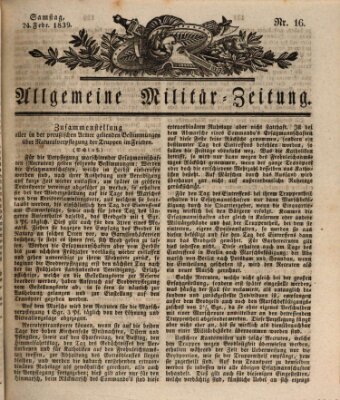 Allgemeine Militär-Zeitung Sonntag 24. Februar 1839