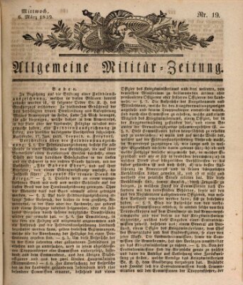 Allgemeine Militär-Zeitung Mittwoch 6. März 1839