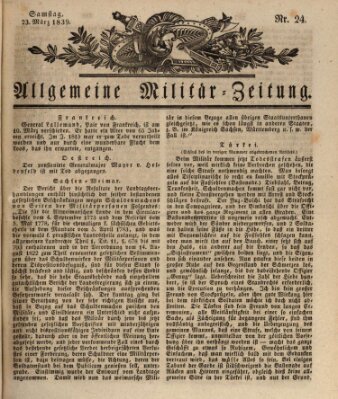 Allgemeine Militär-Zeitung Samstag 23. März 1839