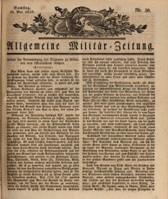 Allgemeine Militär-Zeitung Samstag 11. Mai 1839