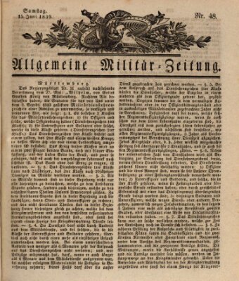 Allgemeine Militär-Zeitung Samstag 15. Juni 1839