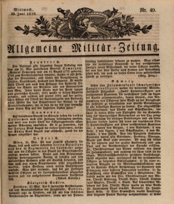 Allgemeine Militär-Zeitung Mittwoch 19. Juni 1839