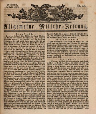 Allgemeine Militär-Zeitung Mittwoch 3. Juli 1839