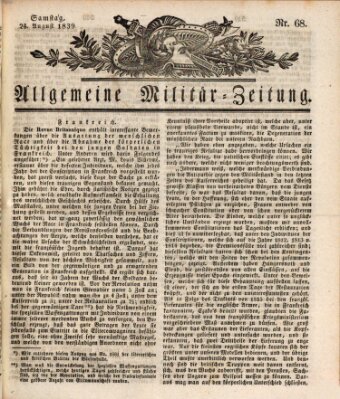 Allgemeine Militär-Zeitung Samstag 24. August 1839