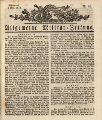 Allgemeine Militär-Zeitung Mittwoch 6. November 1839