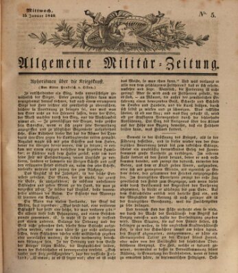 Allgemeine Militär-Zeitung Mittwoch 15. Januar 1840