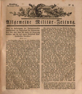 Allgemeine Militär-Zeitung Samstag 25. Januar 1840