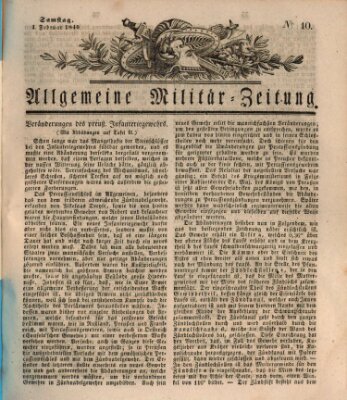 Allgemeine Militär-Zeitung Samstag 1. Februar 1840