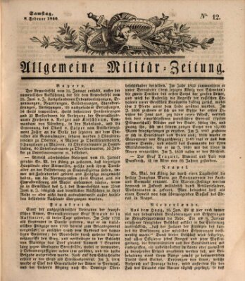 Allgemeine Militär-Zeitung Samstag 8. Februar 1840