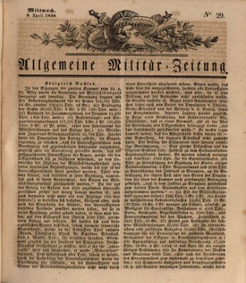 Allgemeine Militär-Zeitung Mittwoch 8. April 1840