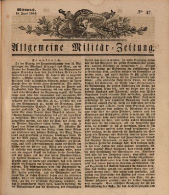 Allgemeine Militär-Zeitung Mittwoch 10. Juni 1840