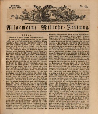 Allgemeine Militär-Zeitung Samstag 25. Juli 1840