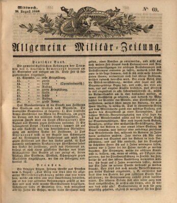 Allgemeine Militär-Zeitung Mittwoch 26. August 1840