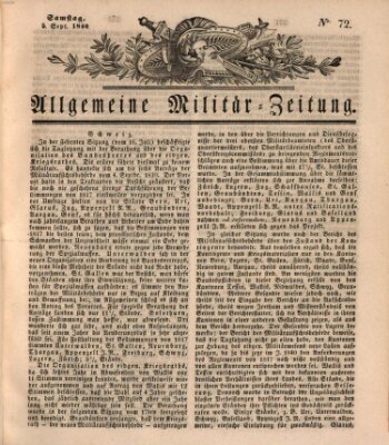 Allgemeine Militär-Zeitung Samstag 5. September 1840