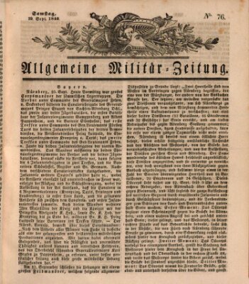 Allgemeine Militär-Zeitung Samstag 19. September 1840