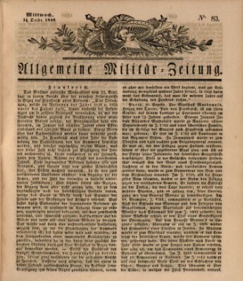 Allgemeine Militär-Zeitung Mittwoch 14. Oktober 1840