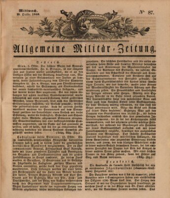 Allgemeine Militär-Zeitung Mittwoch 28. Oktober 1840