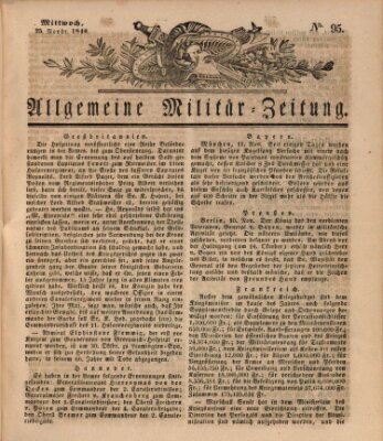 Allgemeine Militär-Zeitung Mittwoch 25. November 1840